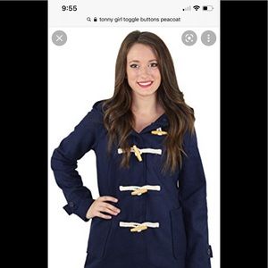New! Tommy Girl Navy blue peacoat